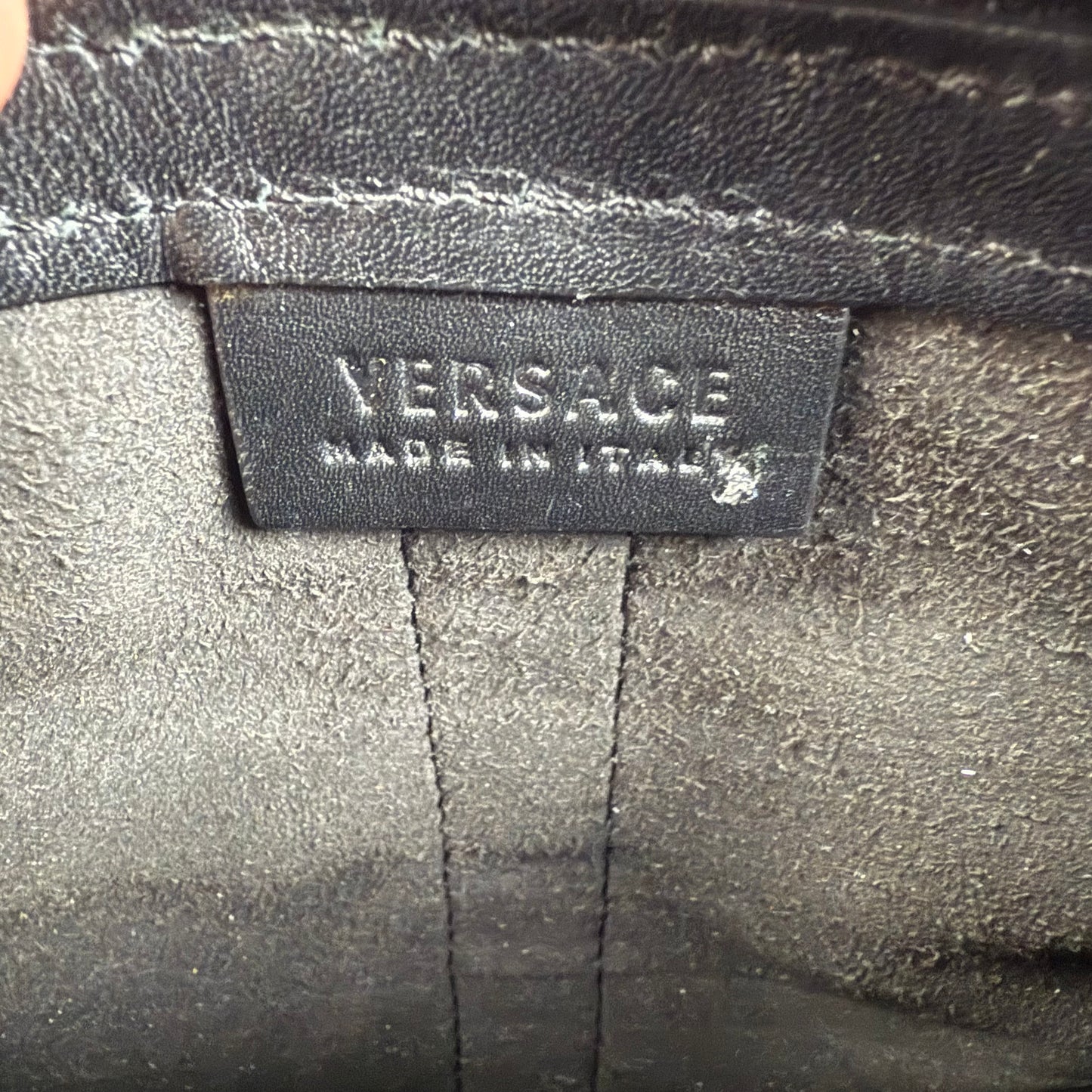 Versace SS13 Leather clutch with studs