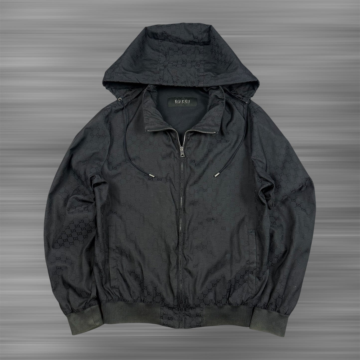 Gucci Monogram Nylon ‘Black’ Hooded Jacket