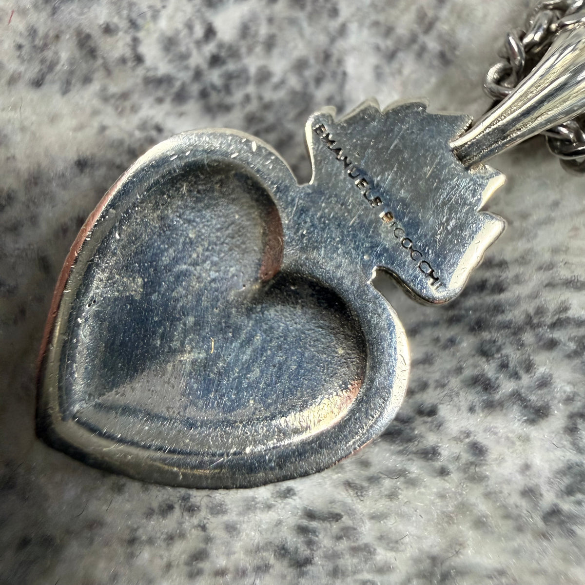 Emanuele Bicocchi Sterling Silver Sacred Heart Necklace