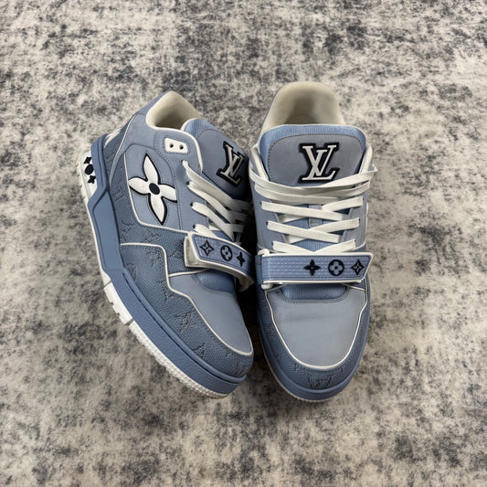 Louis Vuitton Sky Blue Strap Trainers Shoes