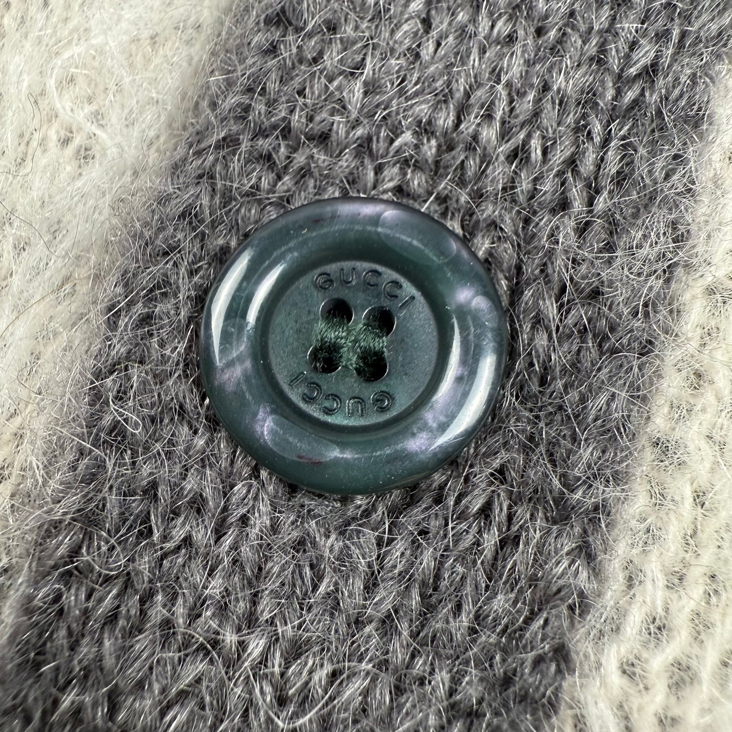 Gucci Reversible GG Mohair ‘Gray’ Cardigan