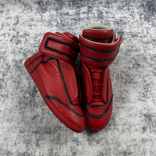 Maison Margiela Future High Red Black Outline Shoes