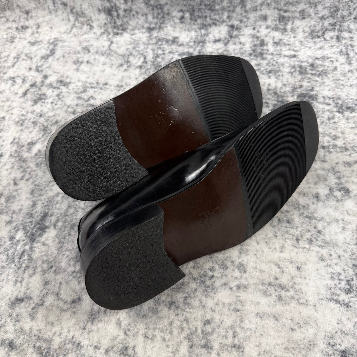 Vintage Gianni Versace Black Leather Medusa Derby Shoes
