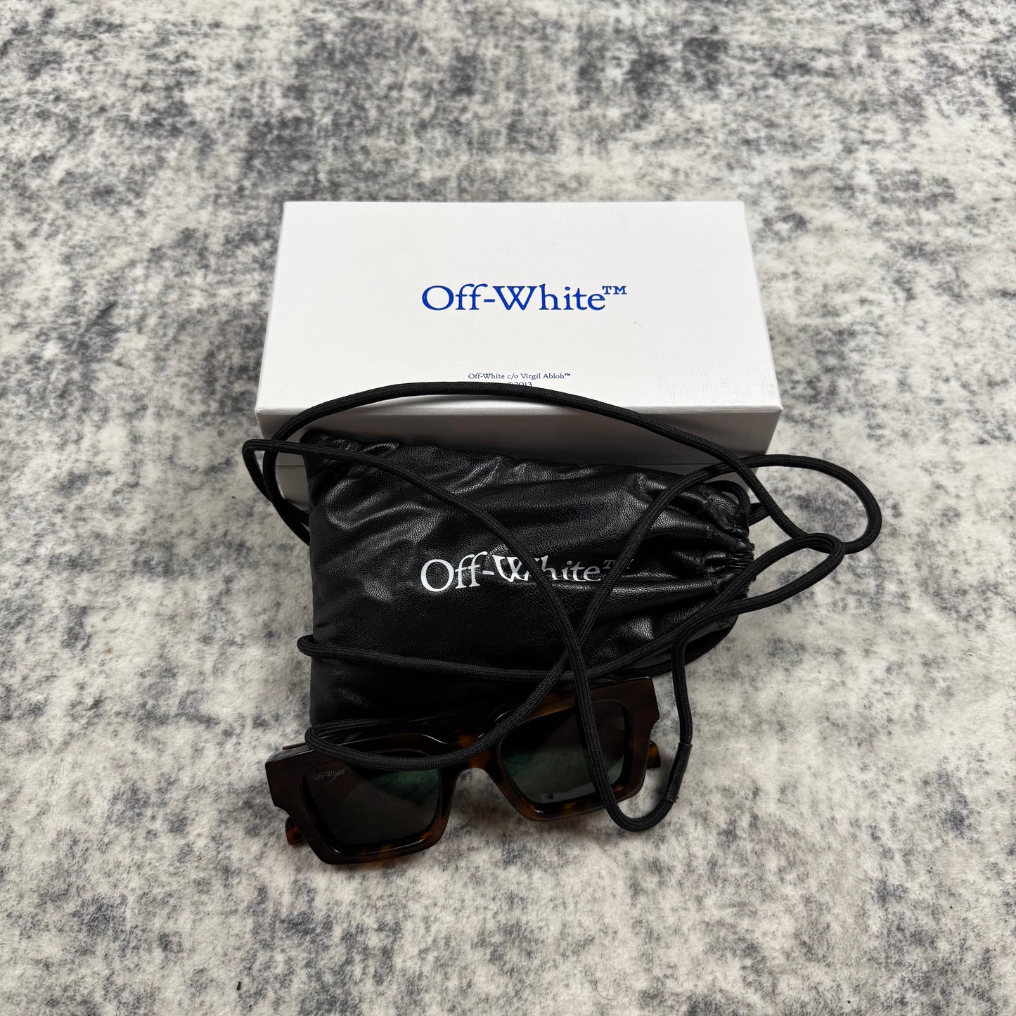 OFF-WHITE Virgil Square Frame Sunglasses
Brown Turtleshell/Havana Green