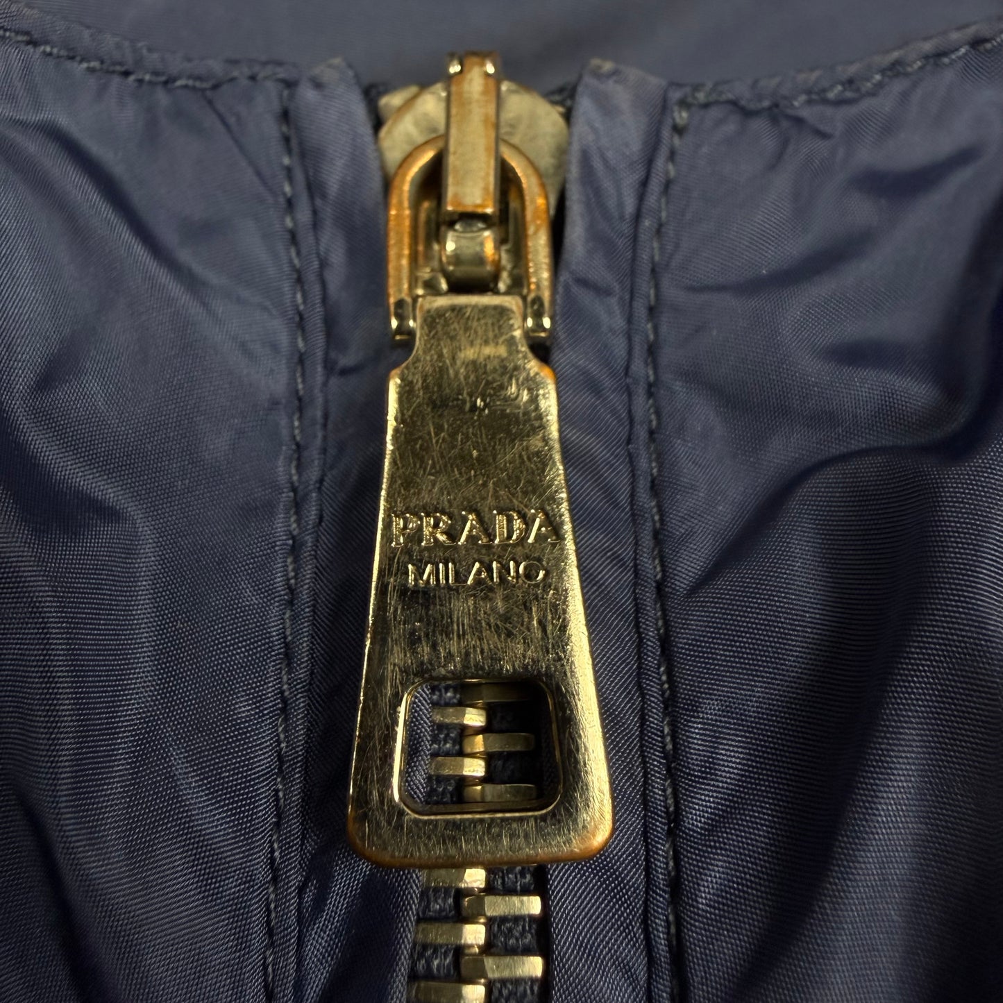 Prada Sport SGA466 Nylon Hooded Jacket Navy Blue