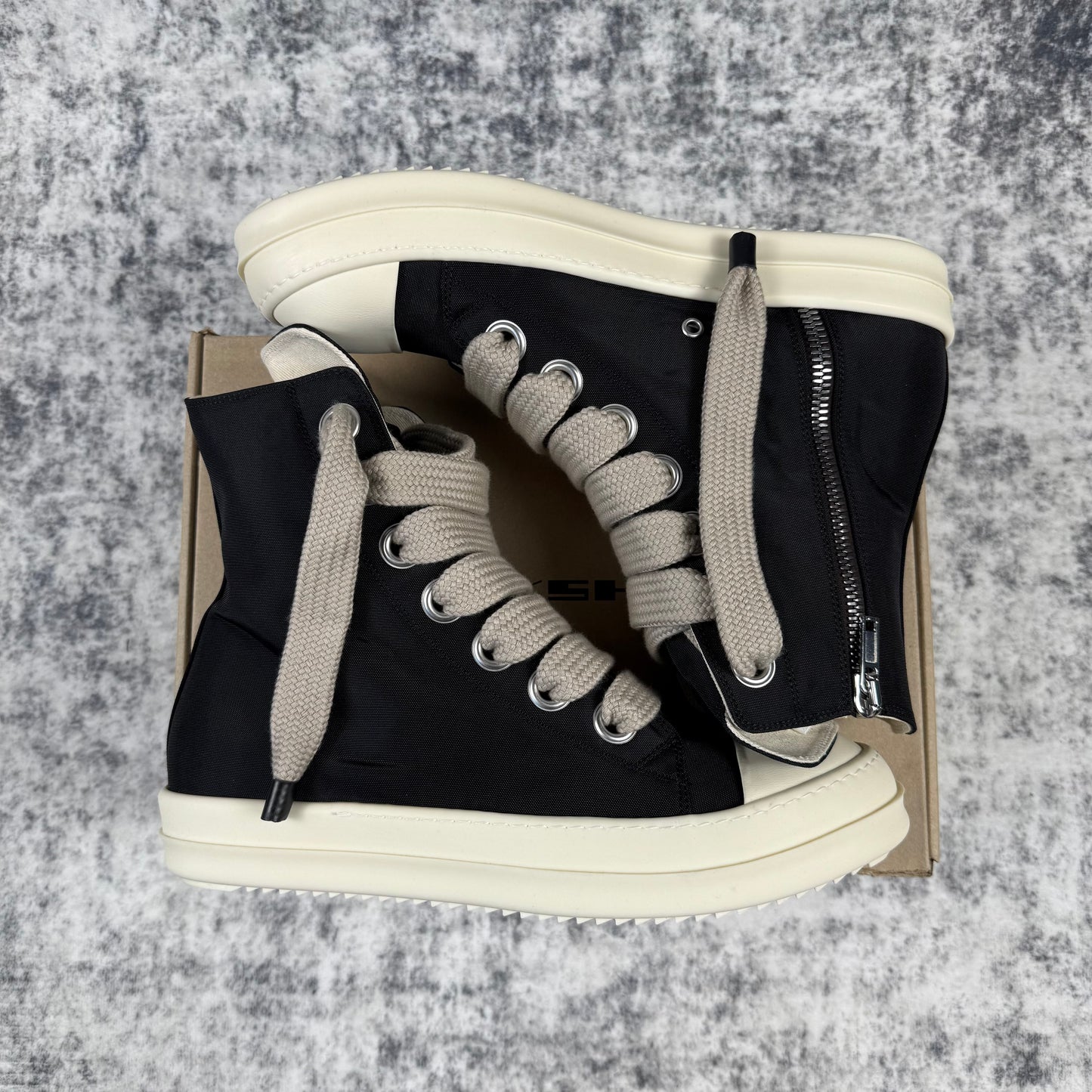 Rick Owens DRKSHDW Canvas High JumboLace ‘Black’ Shoes