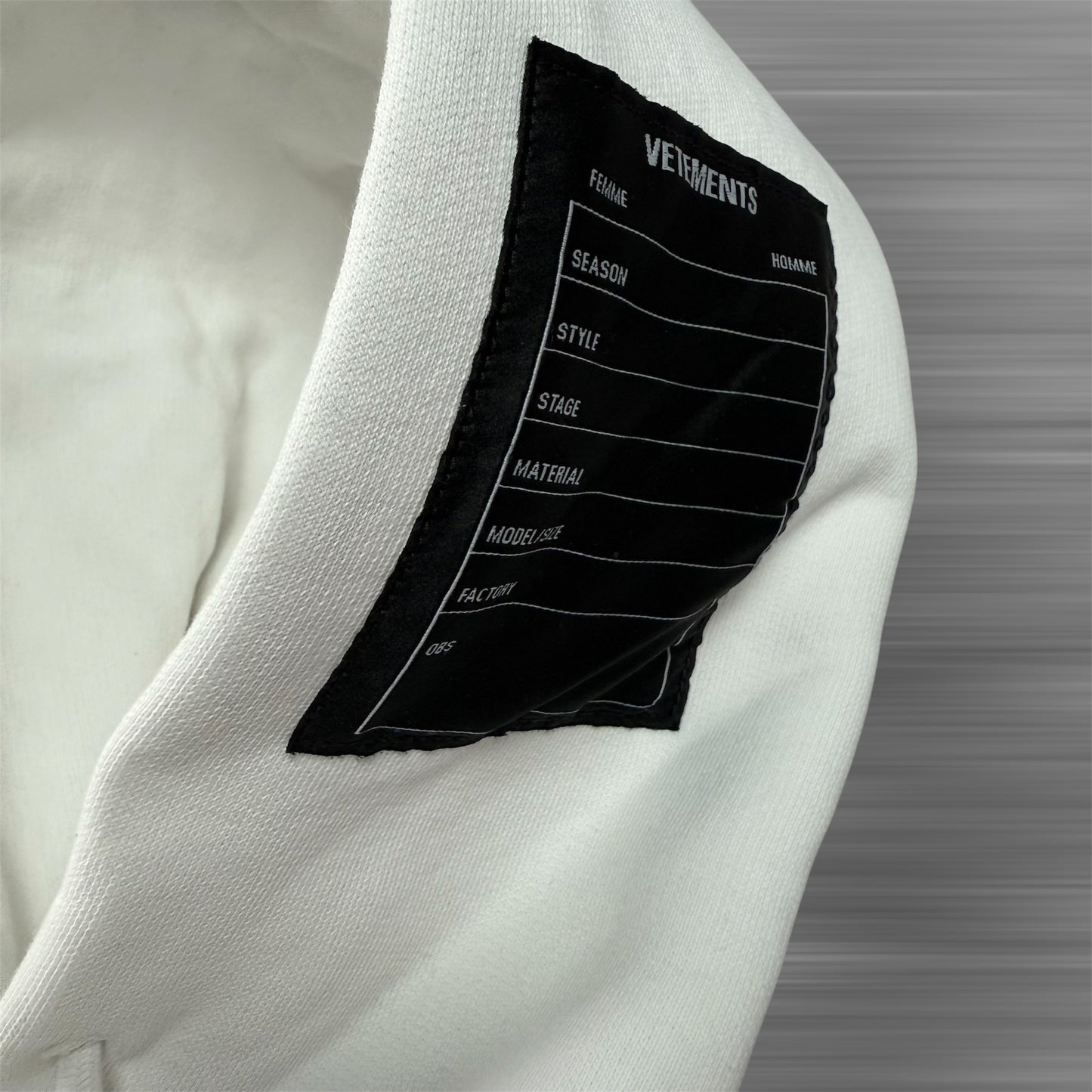 Vetements SS18 Written Logo Hoodie ‘White’