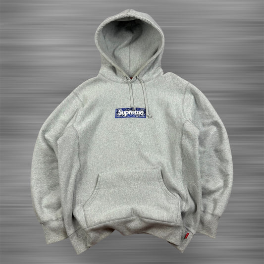 Supreme Blue Bandana Box Logo ‘Gray’ Hoodie