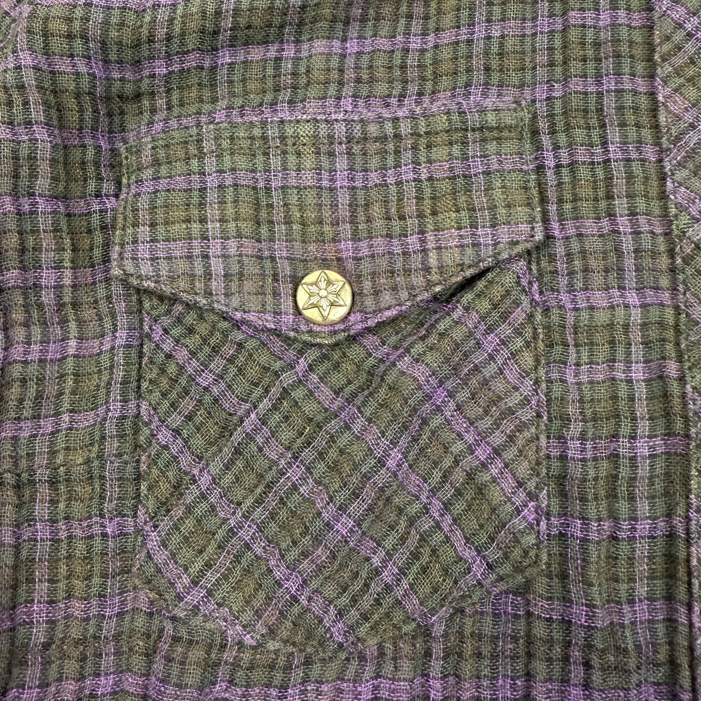 Chrome Hearts 2000s Purple/Grey Leather
Cross Fluer Flannel