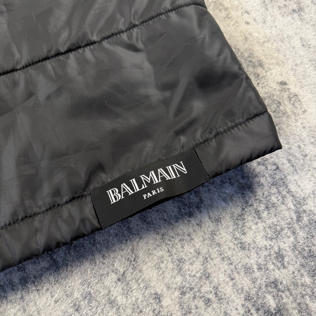 Balmain Padded Quilted Shell Hooded ‘Black’ Gilet