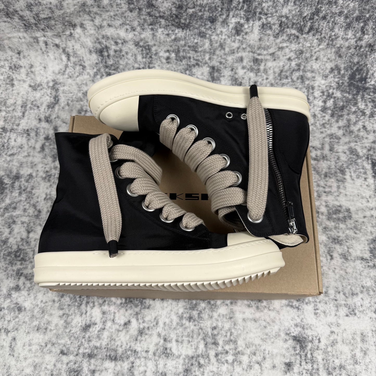 Rick Owens DRKSHDW Canvas High JumboLace ‘Black’ Shoes