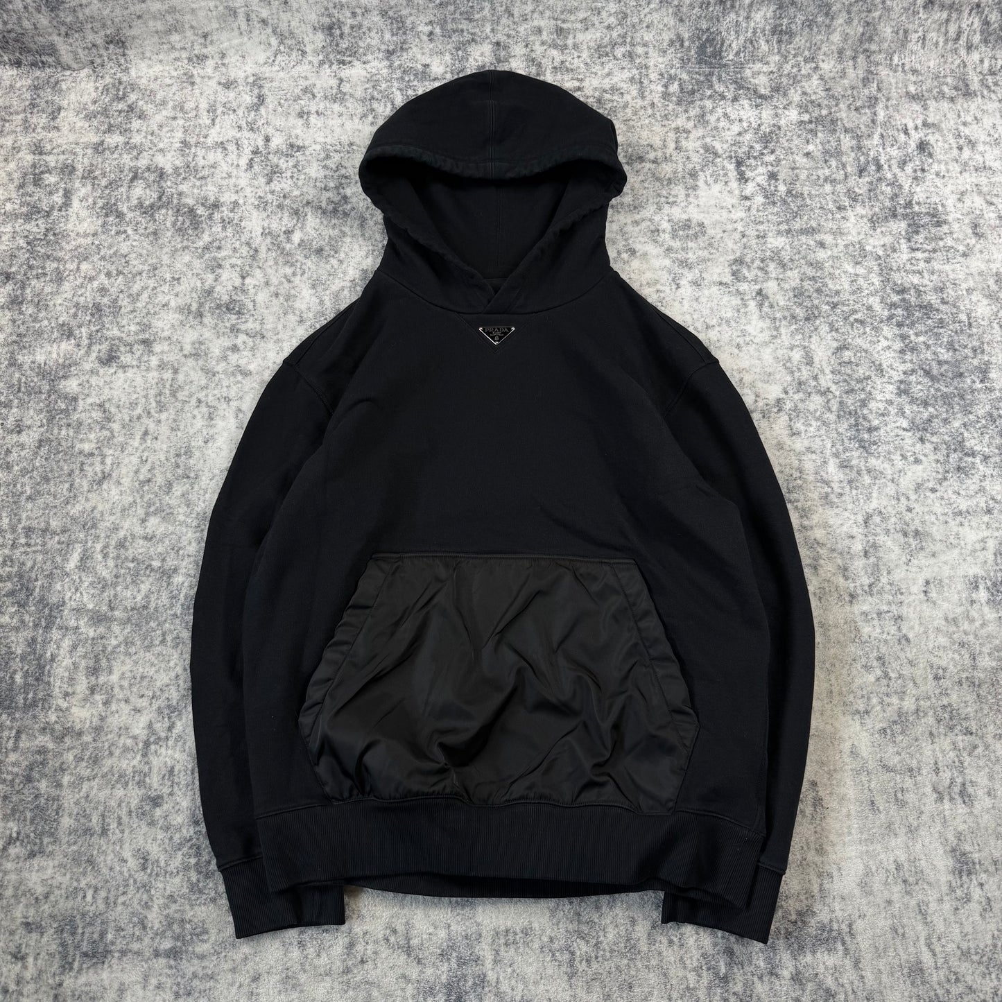 Prada Re-Nylon Neck Logo ‘Black’ Hoodie