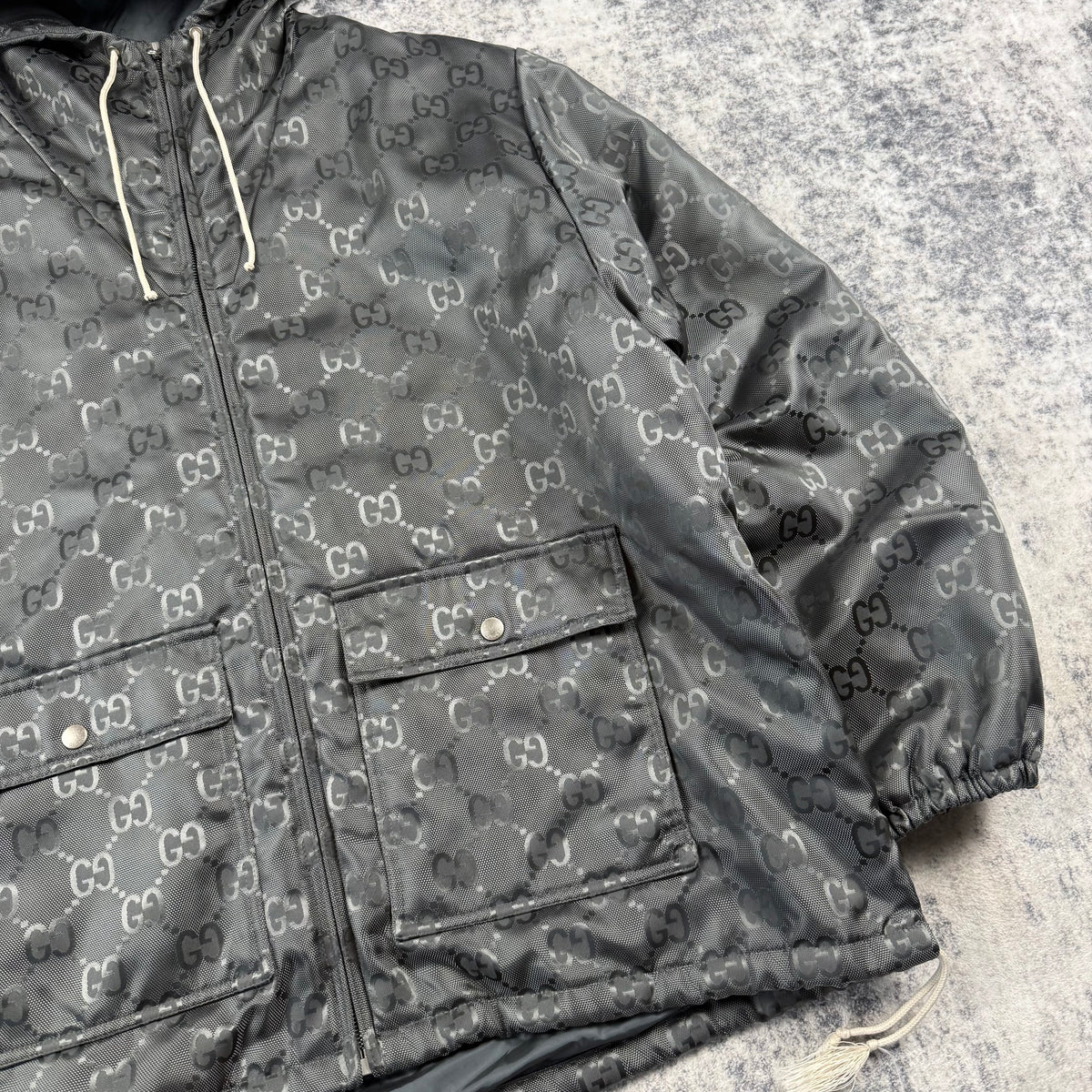 Gucci GG Of The Grid ‘Gray’ Puffer Jacket