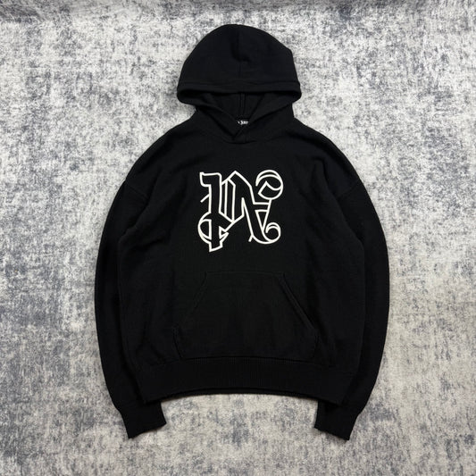 Palm Angels Monogram Knitted ‘Black’ Hoodie