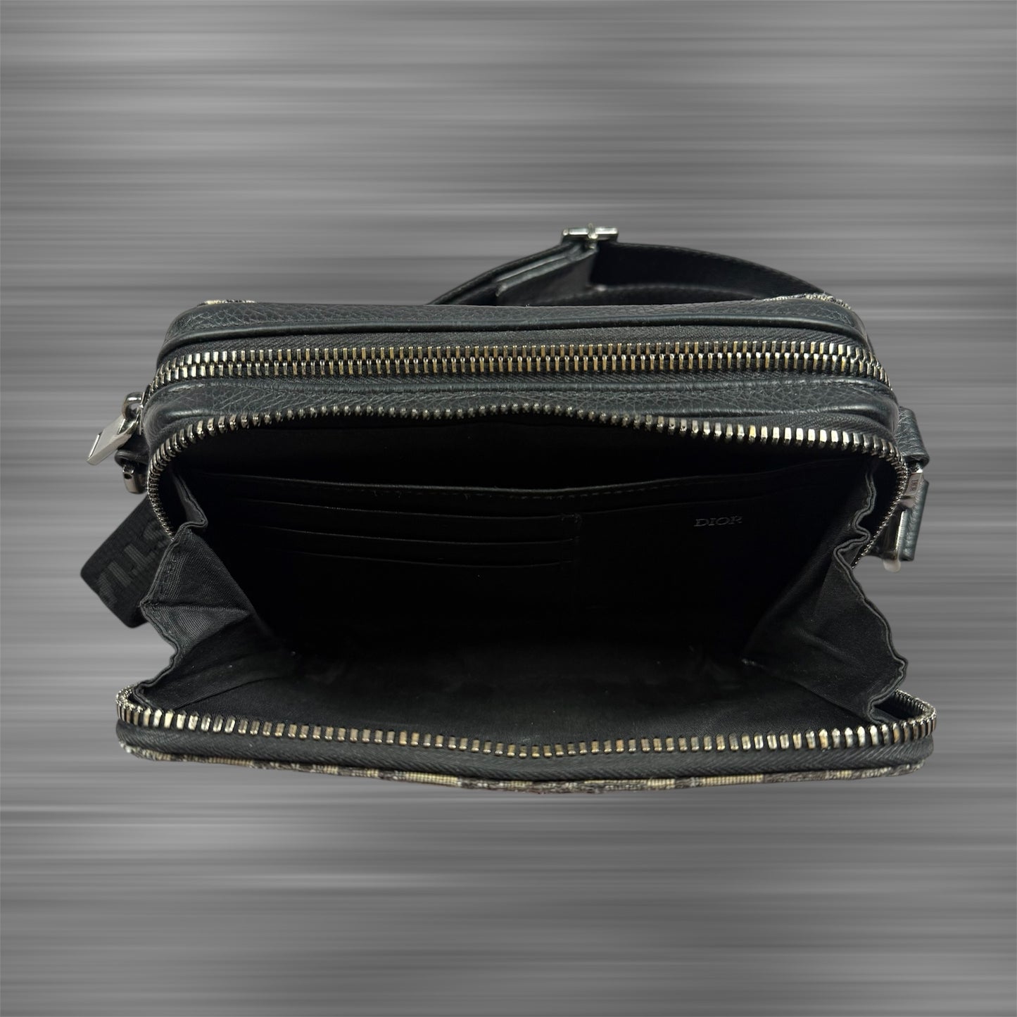 Dior 2020 Oblique Jacquard Zipped Pouch Crossbody