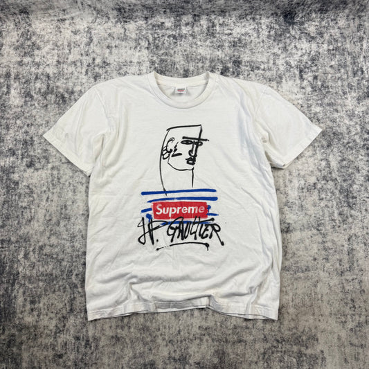 Supreme x Jean Paul Gaultier SS19 Graffiti ‘White’ T-Shirt