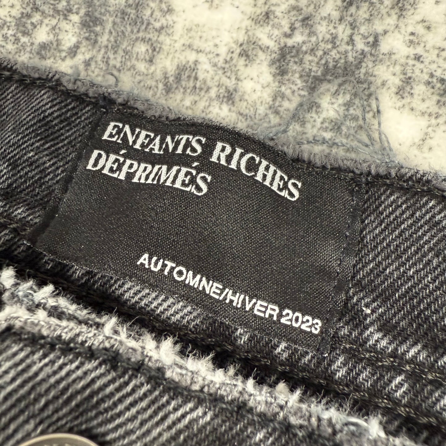 Enfants Riches Déprimés 2023A/W Distressed Burn ‘Black’ Jeans