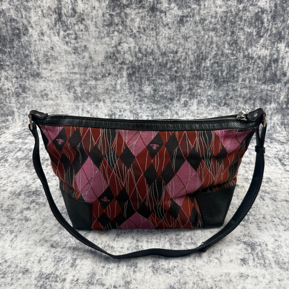 Vivienne Westwood Vintage Argyle Jacquard Orb Shoulder Bag