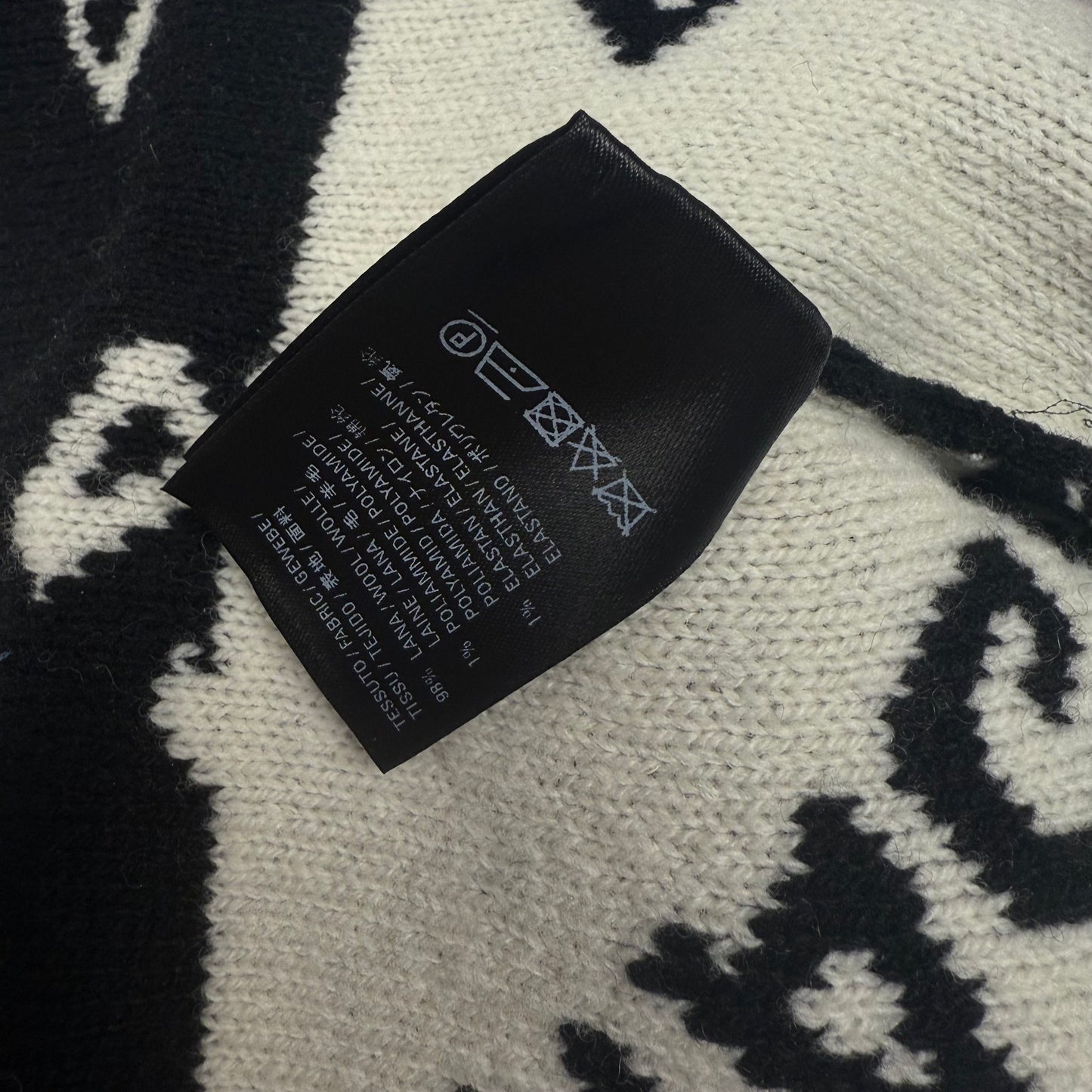 Balenciaga Monogram Logo Ribbed ‘Black’ Wool Beanie