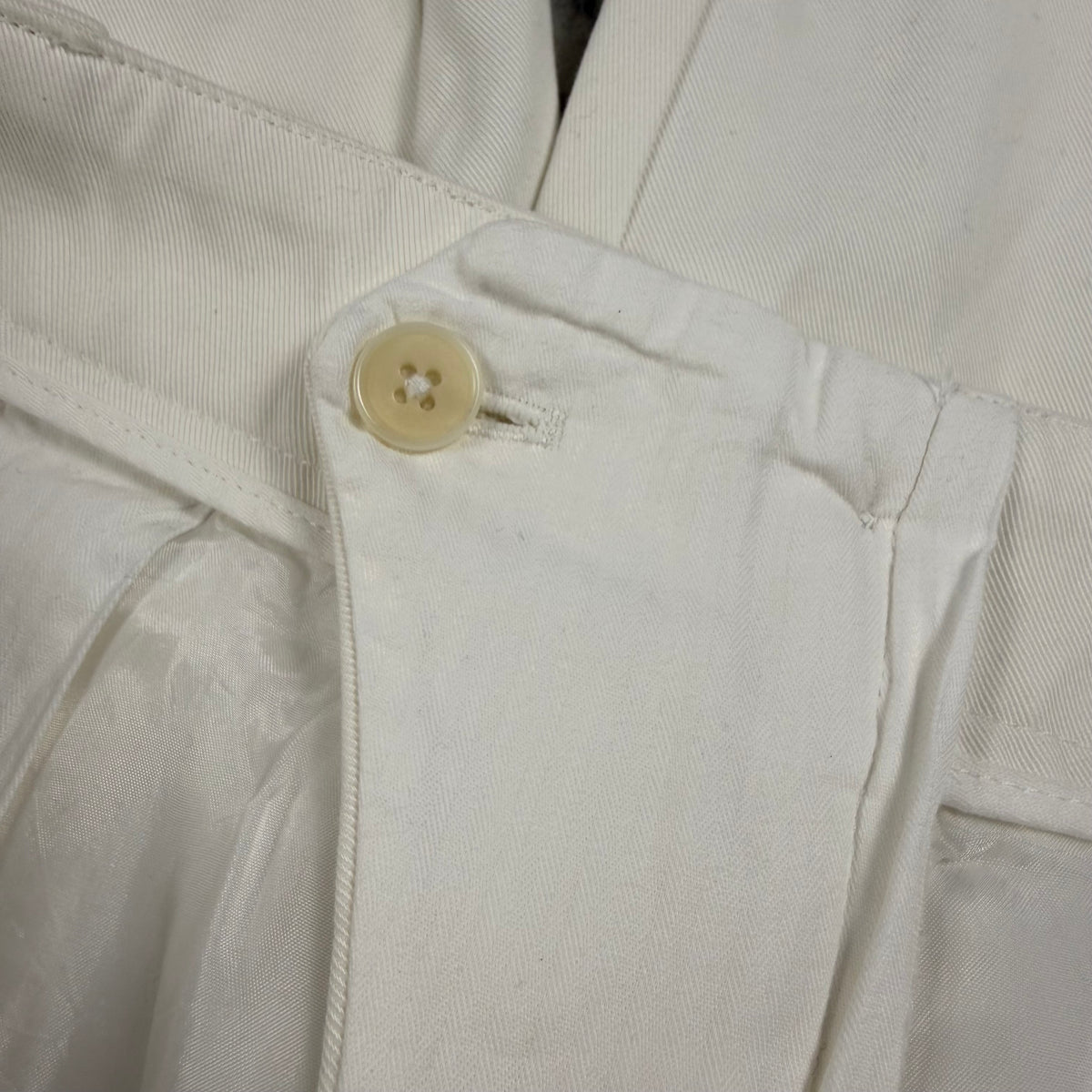 Hermès Vintage White Adjustable Ankle Riding Trousers
