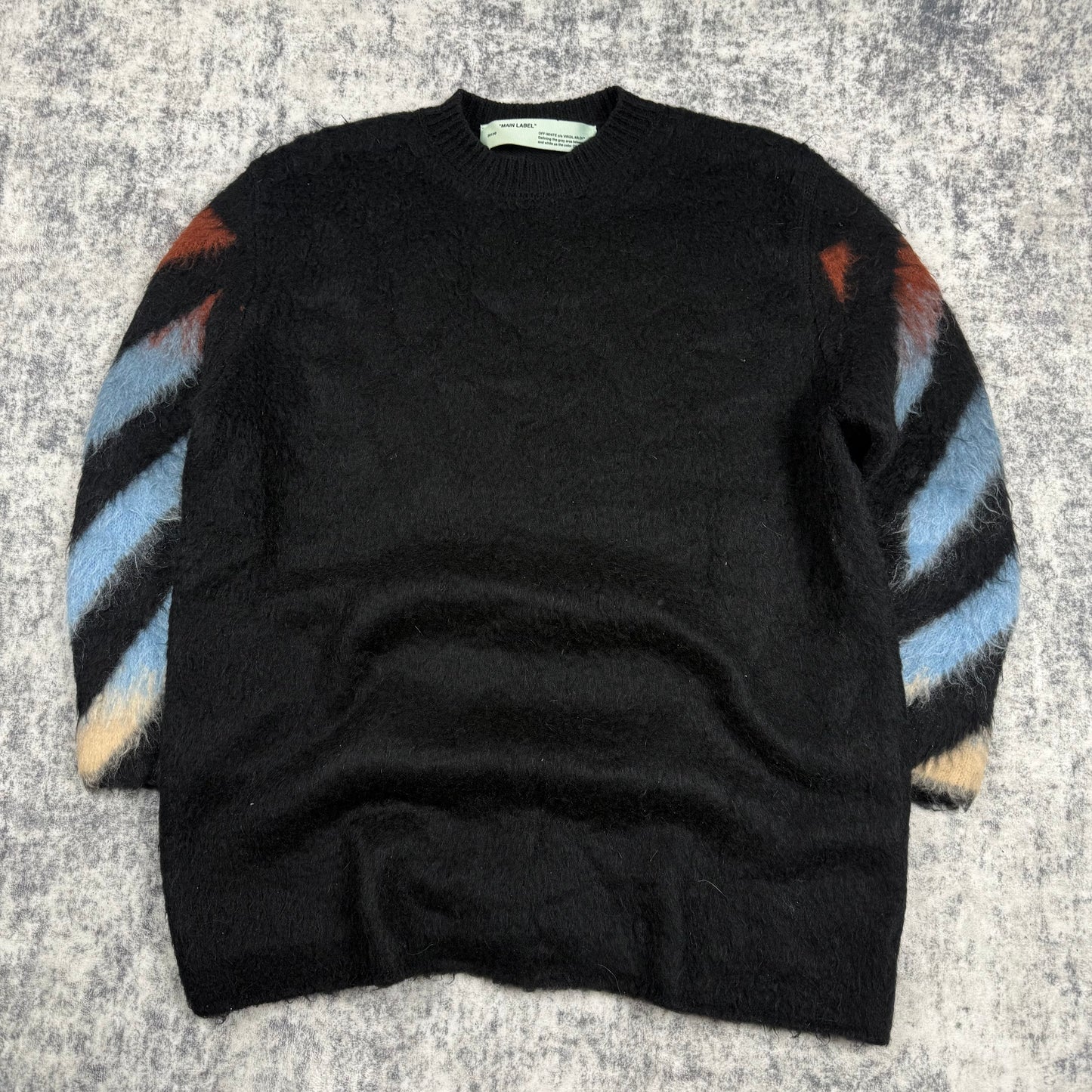 OFF-WHITE Mohair ‘Black/Gradient’ Wool Sweater