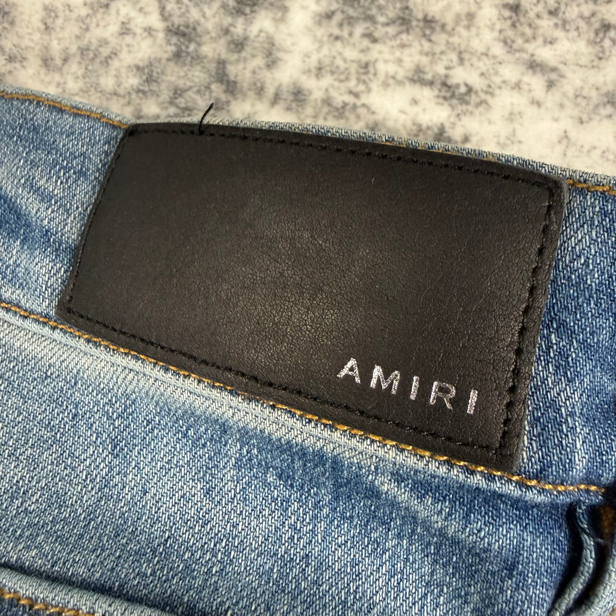 AMIRI Blue Bandana Thrasher Jeans