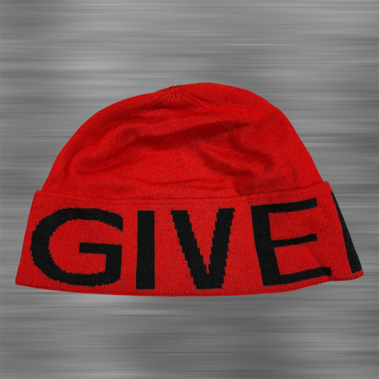 Givenchy Intarsia Logo ‘Red’ Wool Beanie
