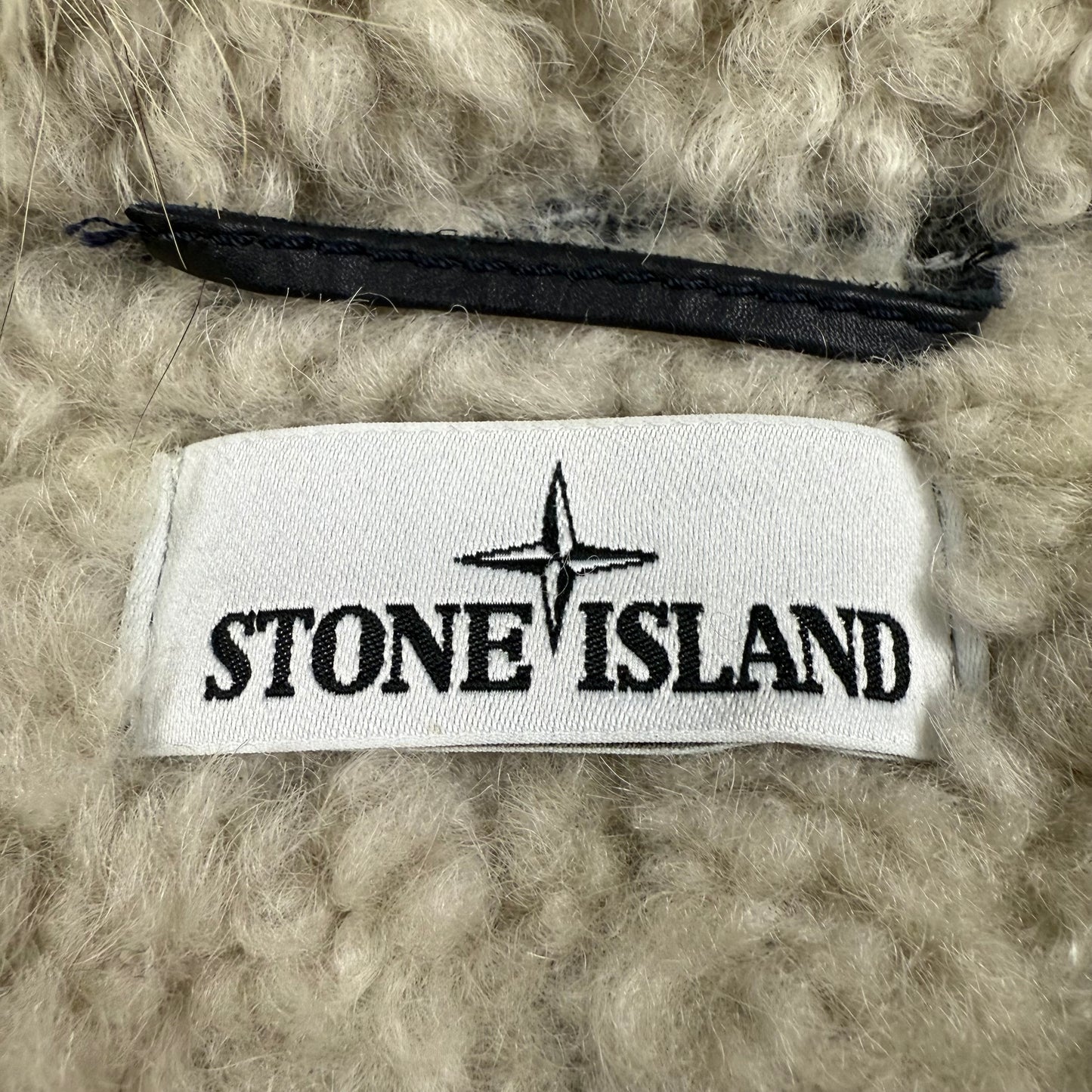 Stone Island Hand Painted Sheepskin Fur Hood Shearling Jacket