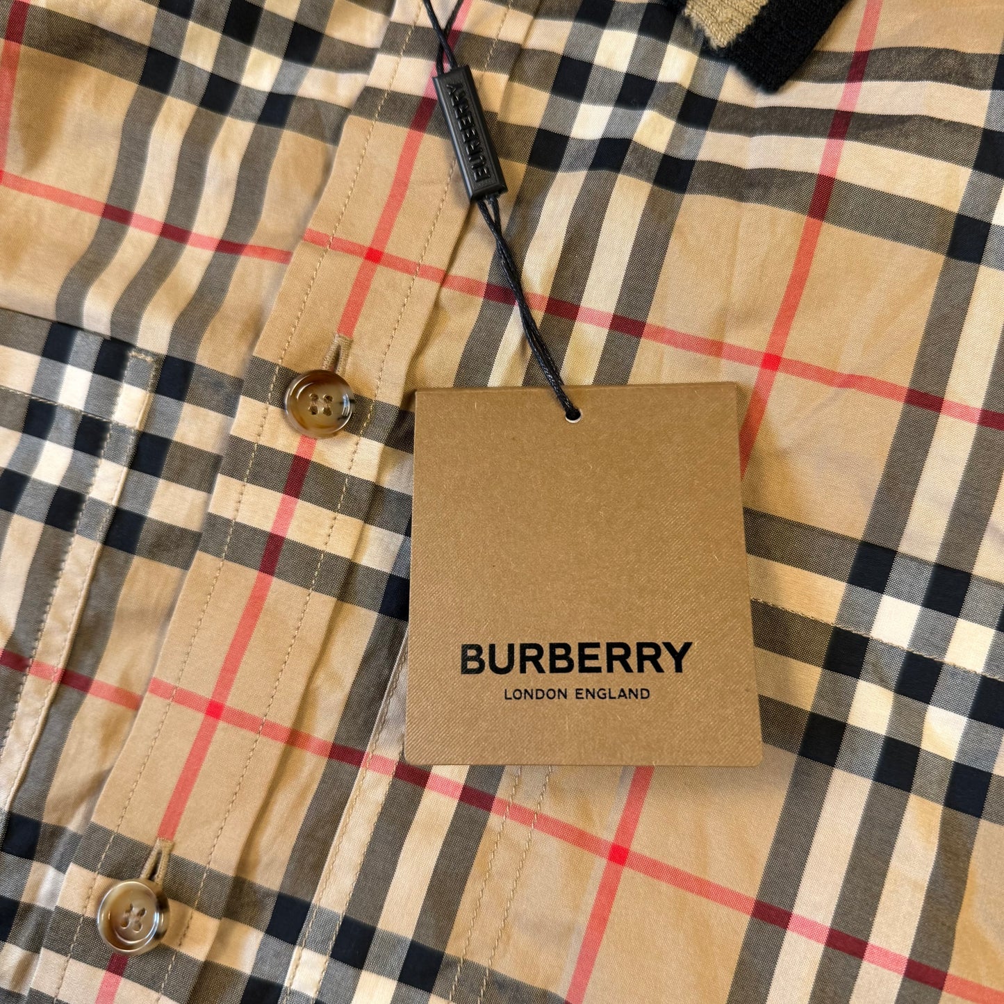 BURBERRY Long Sleeve Check Pattern Shirt
