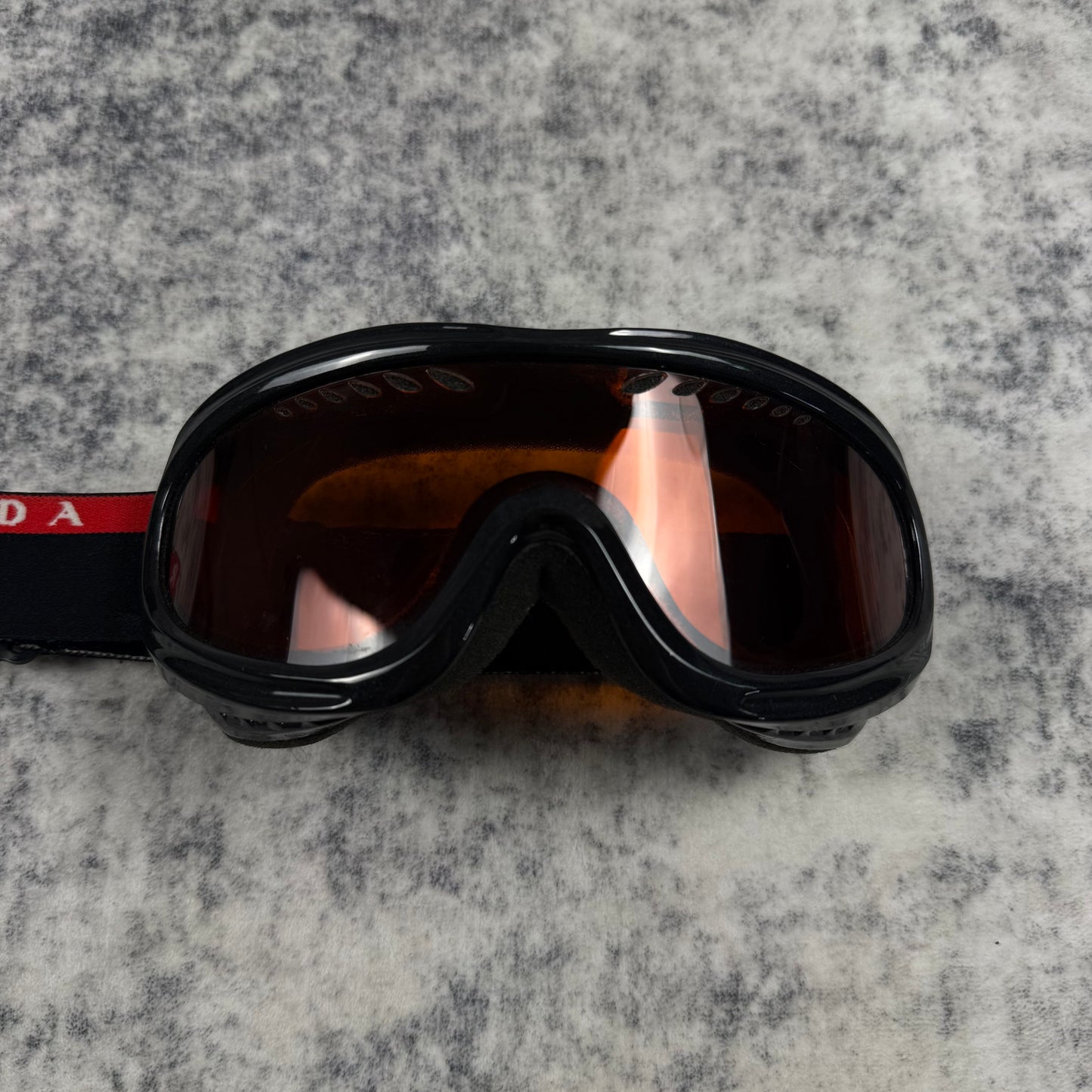 Prada Ski Orange Lens ‘Black’ Googles