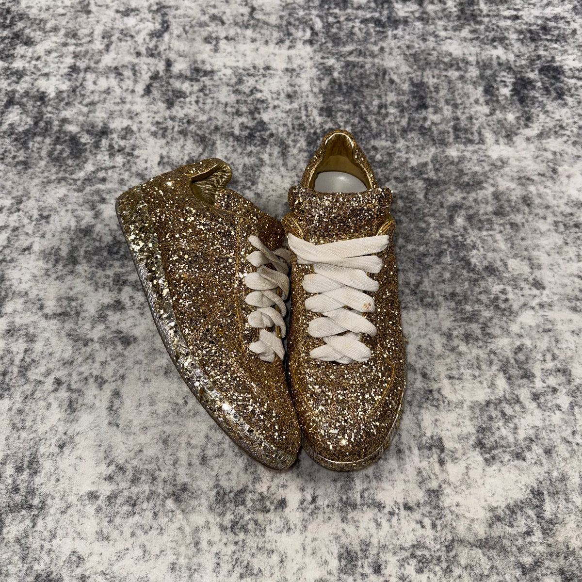 Maison Margiela Gold Glitter Replica Sneakers