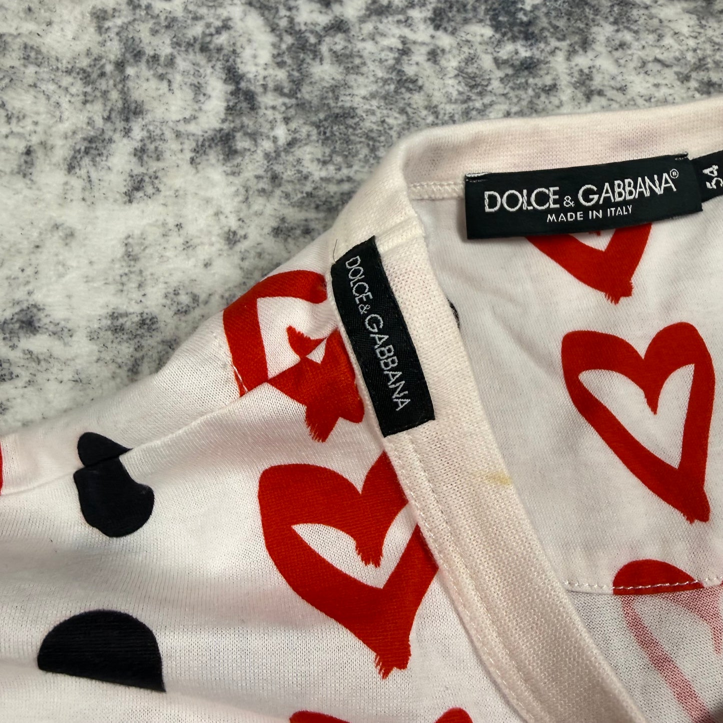 Dolce & Gabbana Heart & Polka Dot All-Over Print T-Shirt