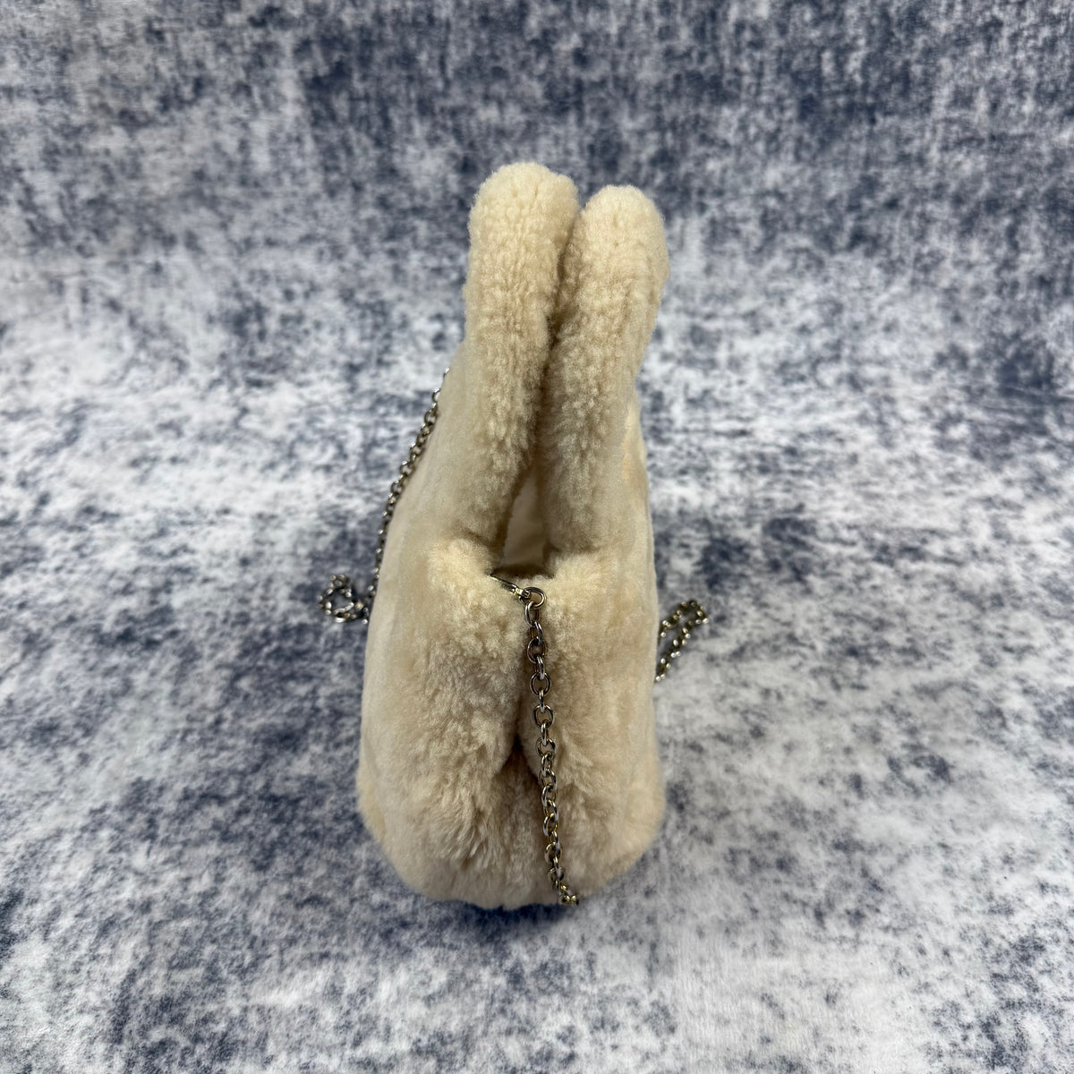 Miu Miu Cream Shearling Fur Handbag