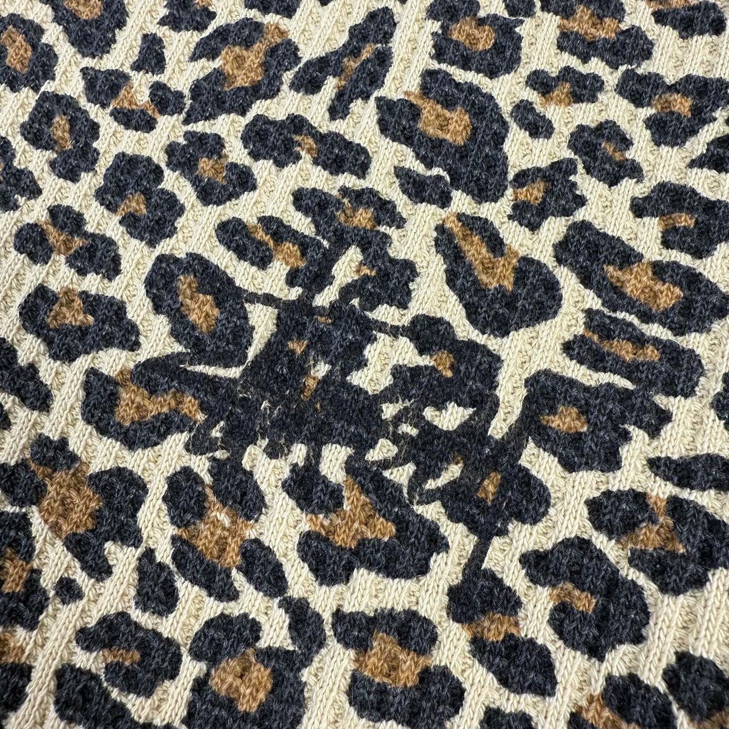 Stussy Thermal Big Logo Leopard Long Sleeve