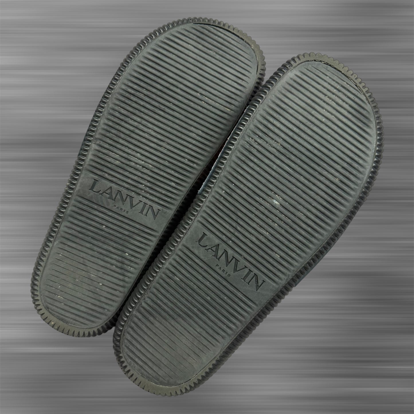 Lanvin Arpegie Logo Slides in ‘Dark Blue/Red’