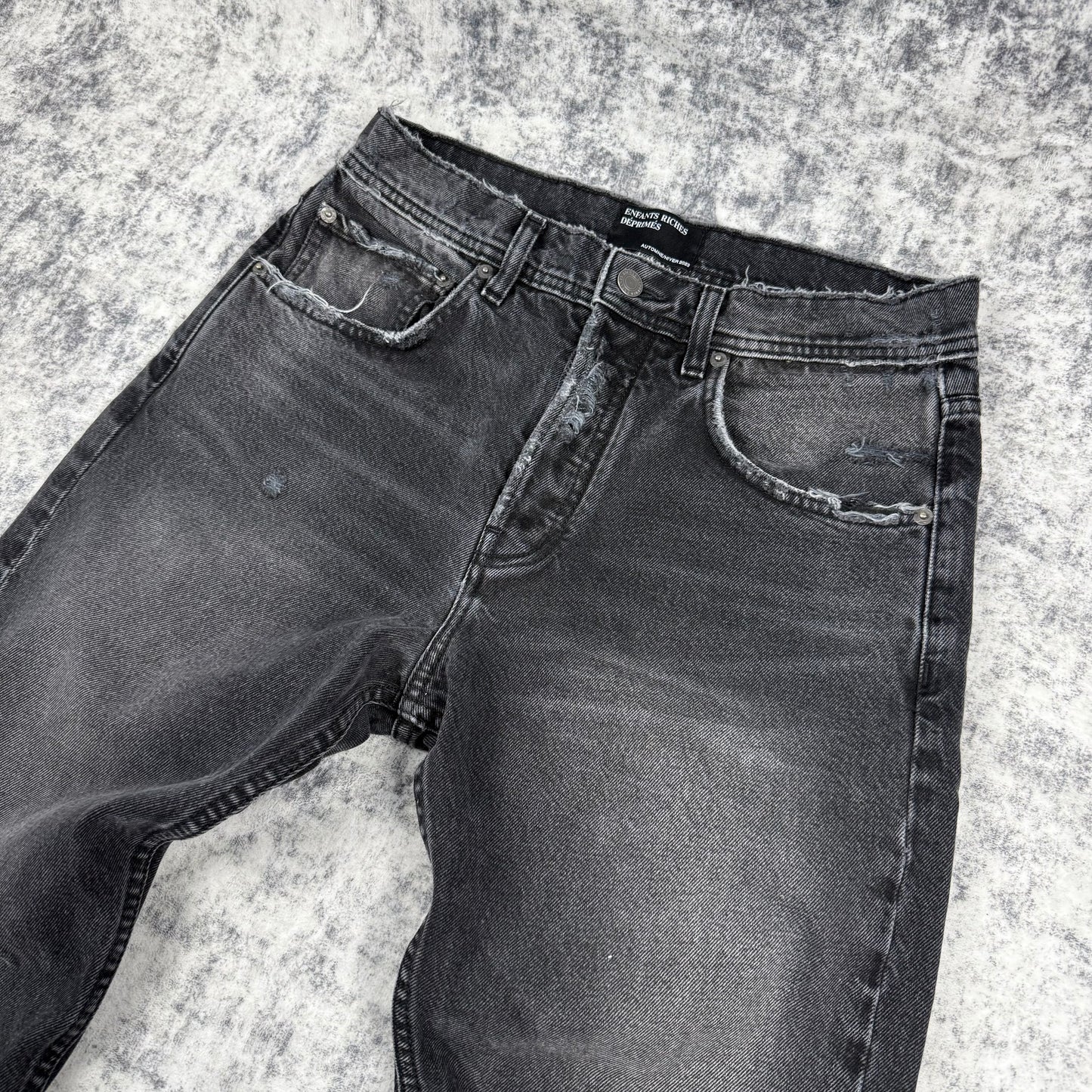 Enfants Riches Déprimés 2023A/W Distressed Burn ‘Black’ Jeans
