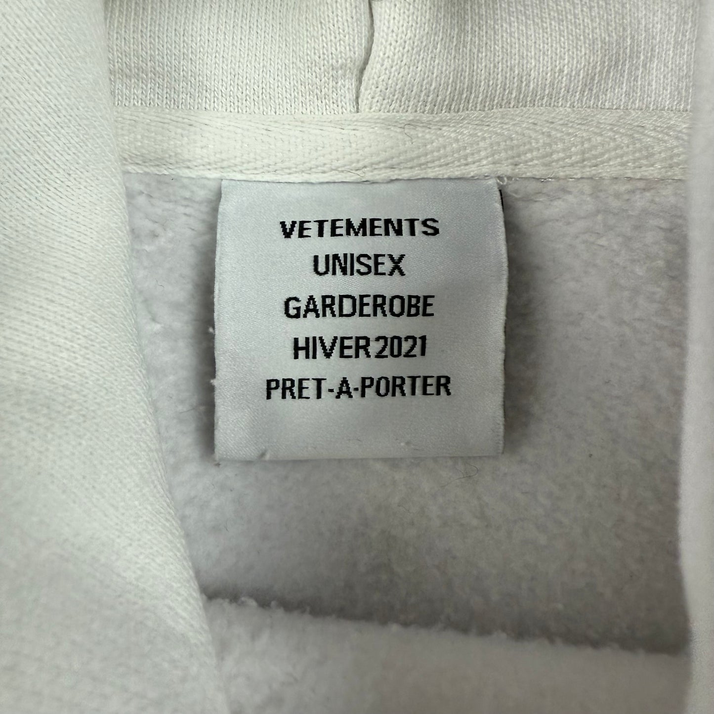 Vetements SS18 Written Logo Hoodie ‘White’