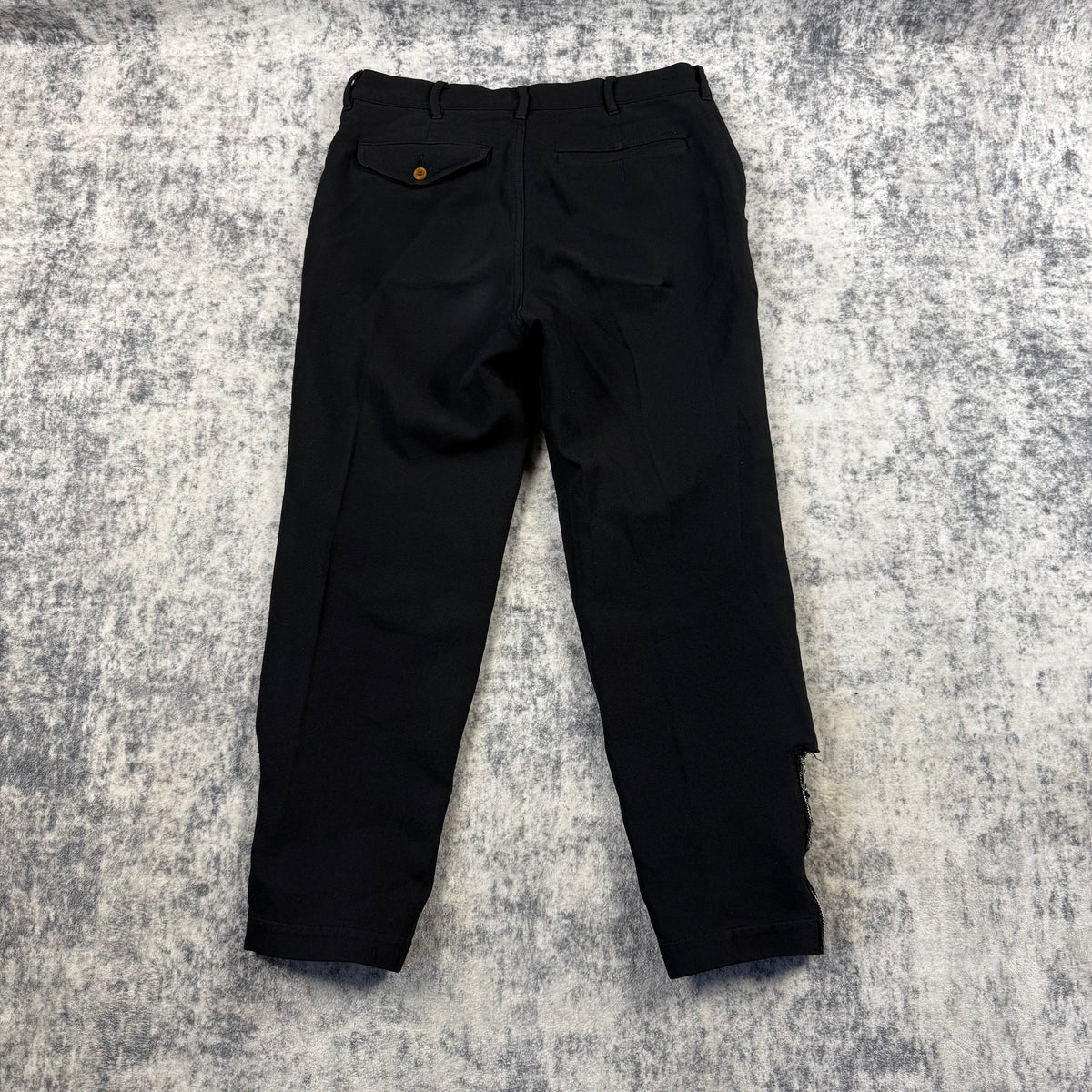 Comme des Garçons Homme Plus Black Zip Hem Trousers