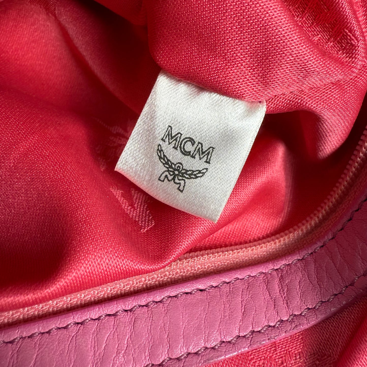 MCM Visetos ‘Pink’ Studs Backpack