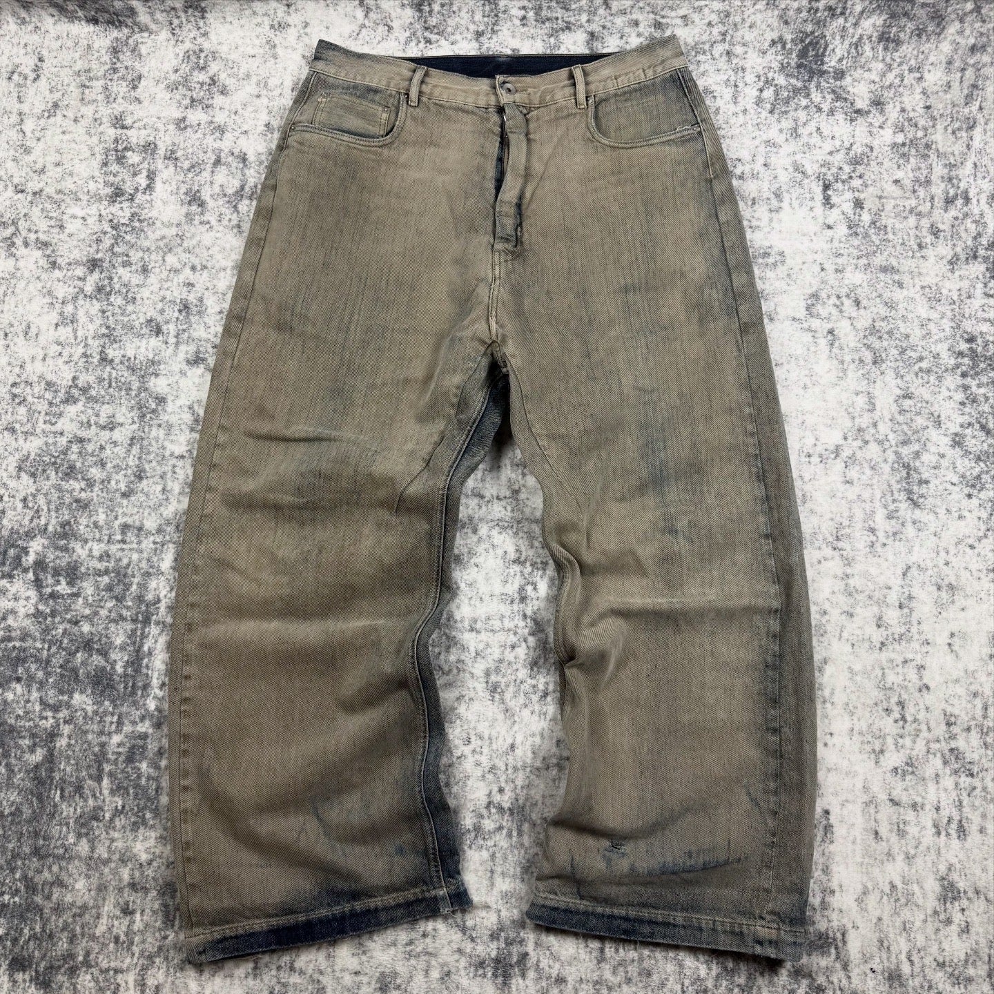 Rick Owens DRKSHW Geth Cut Baggy ‘Mineral Pearl’ Jeans