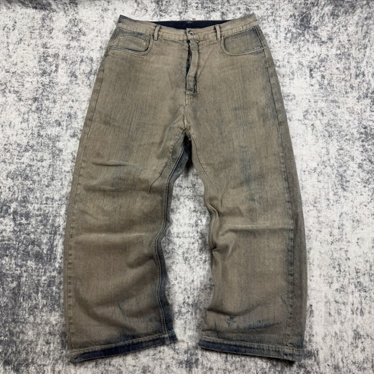 Rick Owens DRKSHW Geth Cut Baggy ‘Mineral Pearl’ Jeans