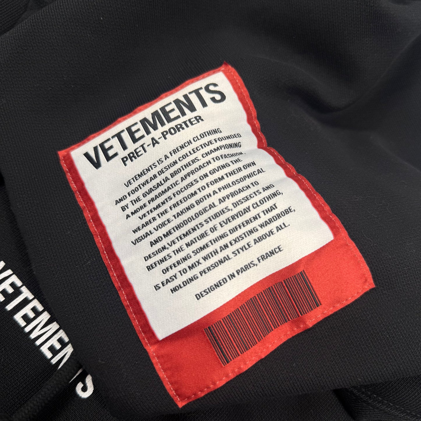 Vetements Pret-A-Porter Logo Oversized ‘Black’ Hoodie