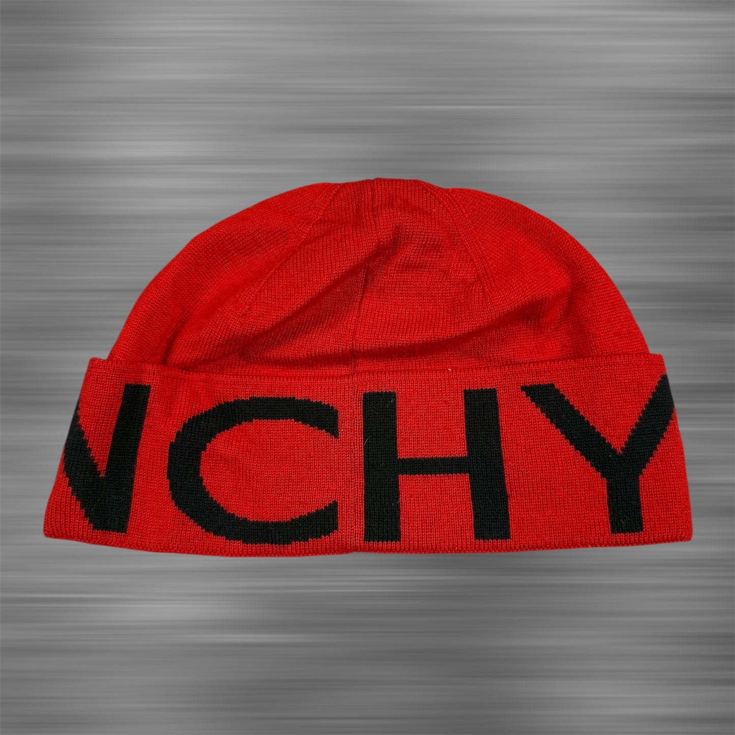 Givenchy Intarsia Logo ‘Red’ Wool Beanie
