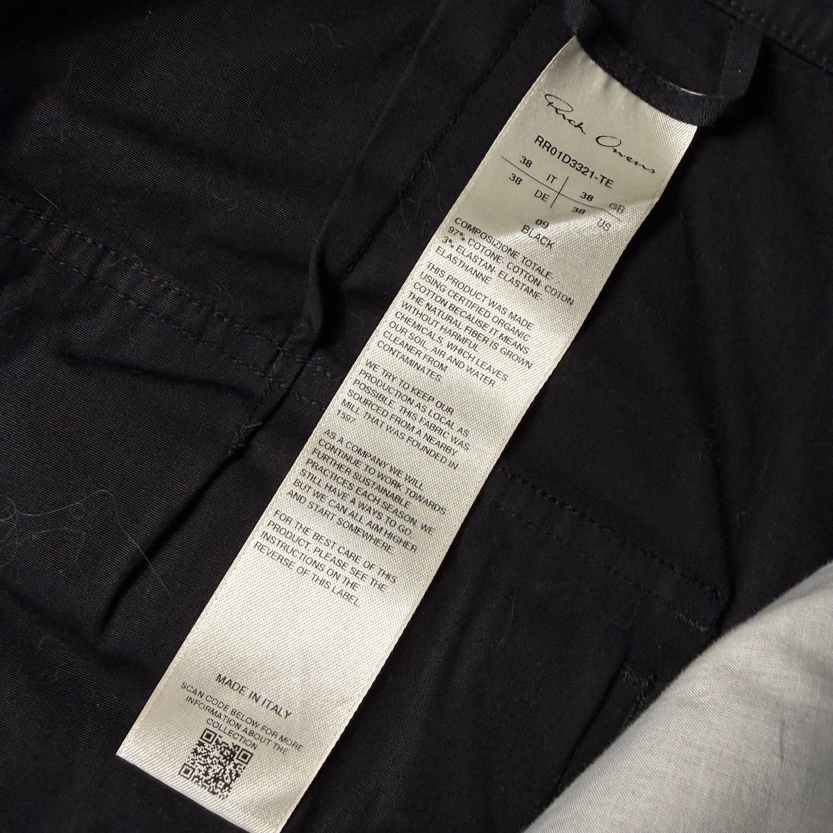 Rick Owens SS/24 Lido Stefan Cargo ‘Black’ Pants