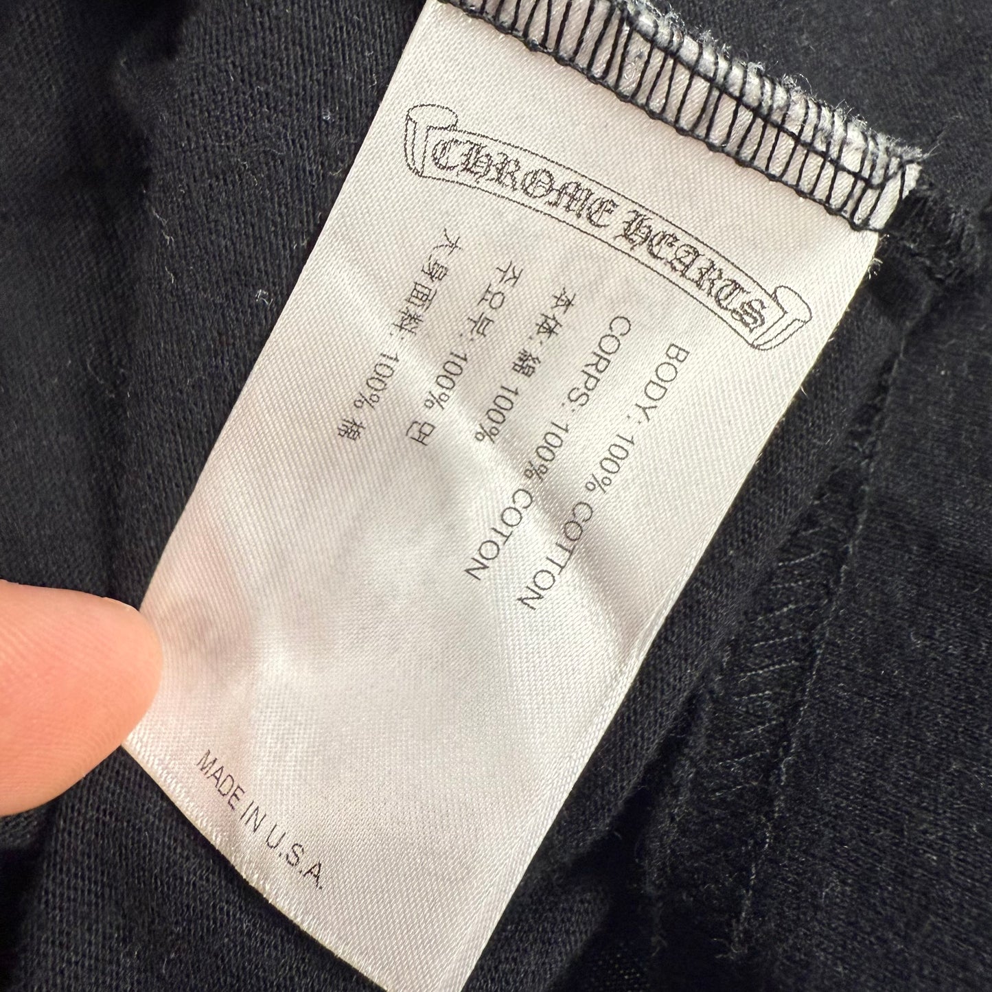 Chrome Hearts Script Logo ‘Black’ Long Sleeve