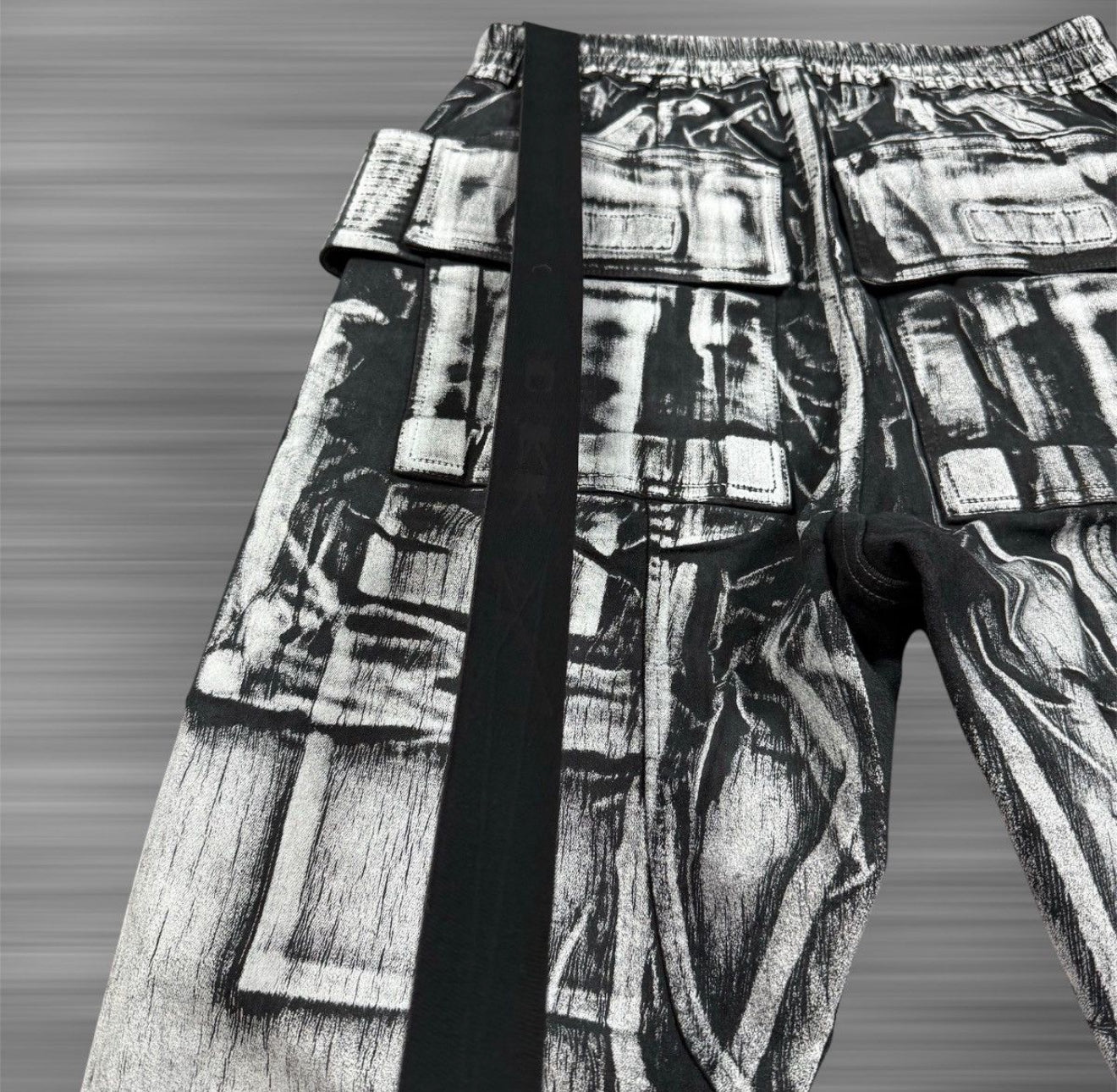 Rick Owens Drkshdw White waxed Sweatpants