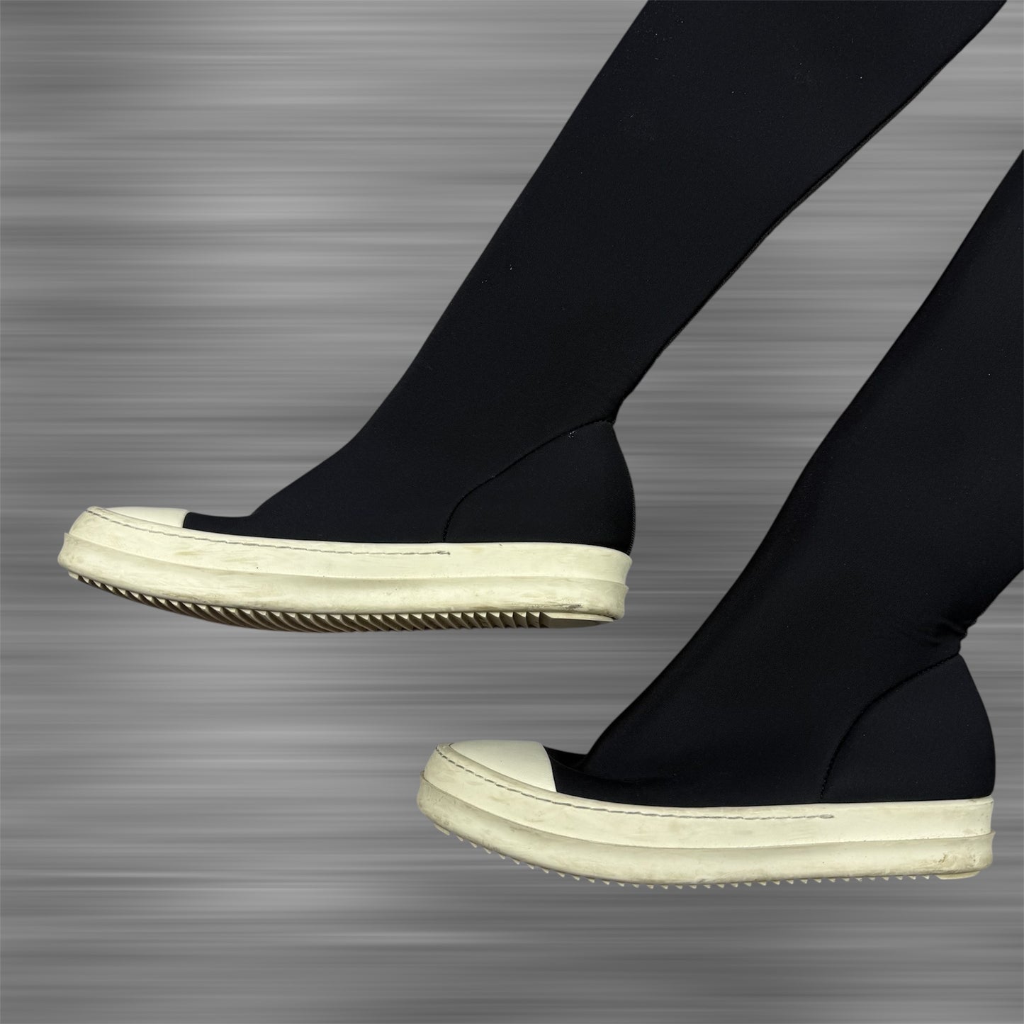 Rick Owens DRKSHDW Ramones Thigh High Stocking Nylon Shoes