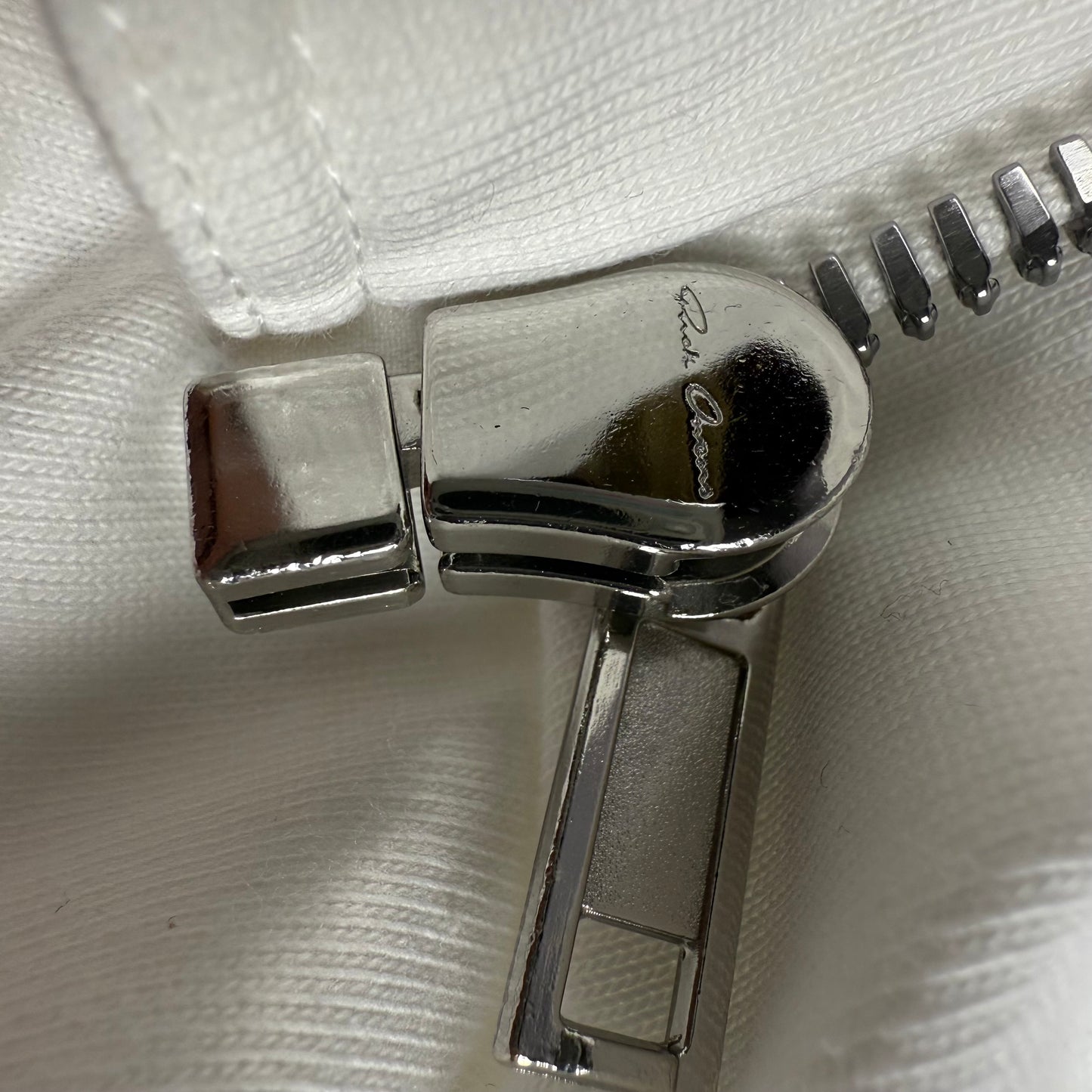 Rick Owens SS20 Fogachine High Neck Zip Up ‘White’ Sweater