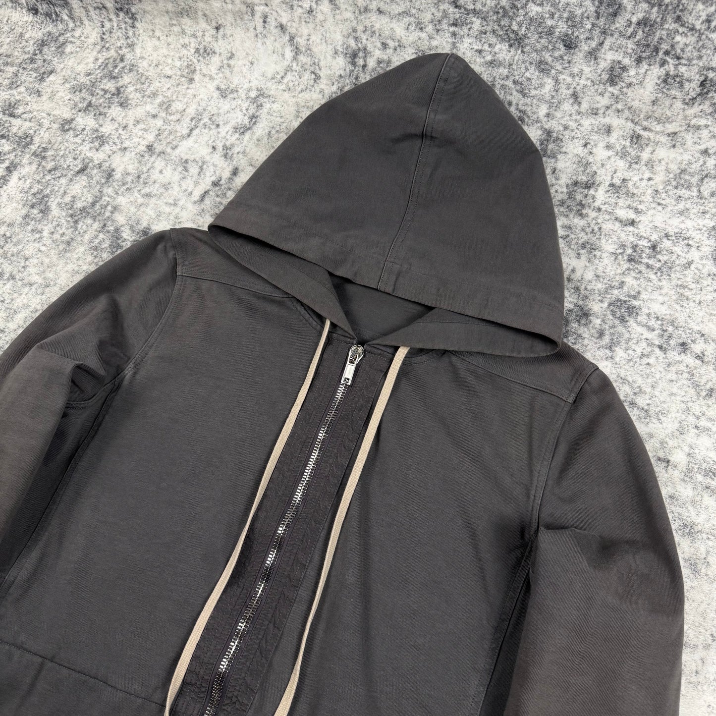 Rick Owens SS/18 Mainline Long Zip Hooded ‘Grey’ Jacket