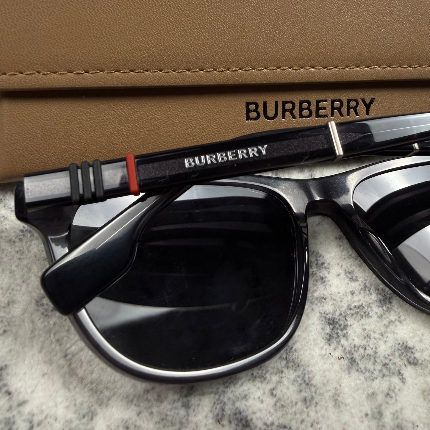 Burberry Polarized Square Frame Sunglasses